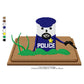 Police Smore Marshmallow Cartoon Machine Embroidery Digitized Design Files
