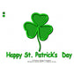 Happy Saint Patrick's Day Shamrock Four Leaf Clover Machine Embroidery Digitized Design Files