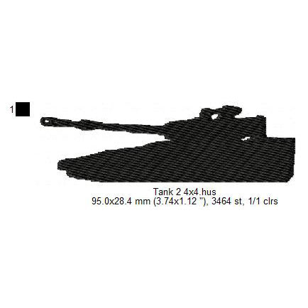 Tank Shadow Silhouette Machine Embroidery Digitized Design Files – Ten ...