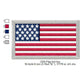 USA Flag American Machine Embroidery Digitized Design Files | Dst | Pes | Hus | VP3