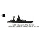 USS Indianapolis CA-35 Ship Silhouette Machine Embroidery Digitized Design Files